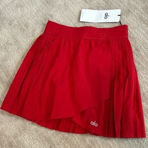 ALO RED ACES TENNIS SKIRT